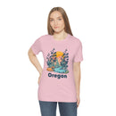 Oregon T-Shirt - Mountain Illustration Unisex Oregon Shirt-52