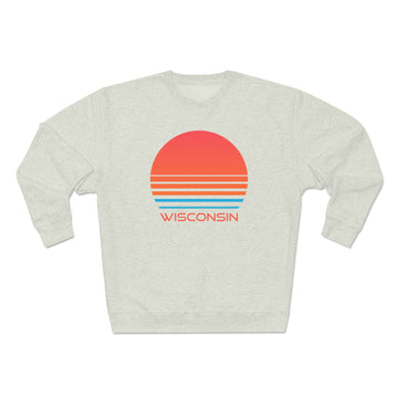 Buy oatmeal-heather Premium Wisconsin Sweatshirt - Unisex Premium Crewneck Sweatshirt