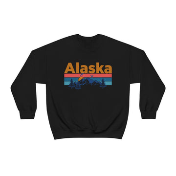 Buy black Alaska Sweatshirt - Mountain &amp; Birds Unisex