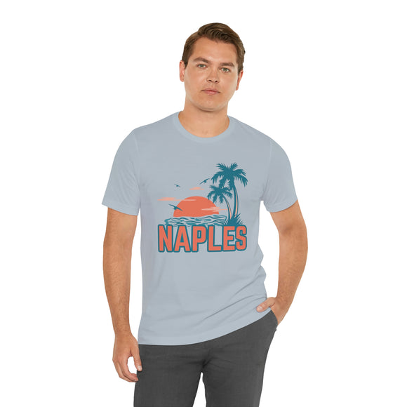 Naples, Florida T-Shirt - Retro Palm Tree & Beach Unisex Naples Shirt