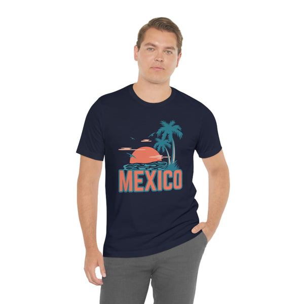 Mexico T-Shirt - Retro Palm Tree & Beach Unisex Mexico Shirt
