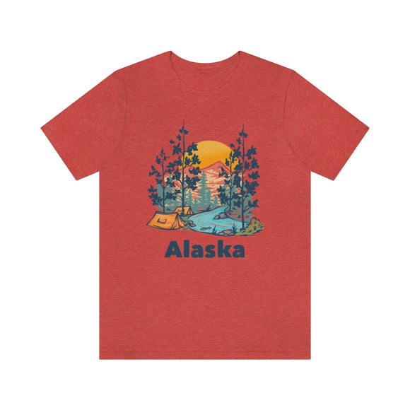 Alaska T-Shirt - Mountain Illustration Unisex Alaska Shirt