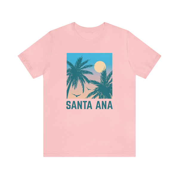 Santa Ana, California T-Shirt - Retro Palm Tree & Beach Unisex Santa Ana Shirt