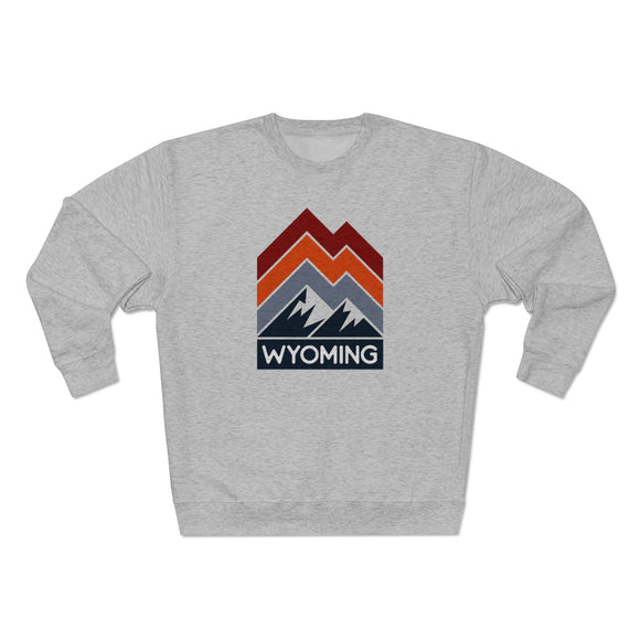 Premium Wyoming Sweatshirt - Retro Unisex Premium Crewneck Wyoming Sweatshirt