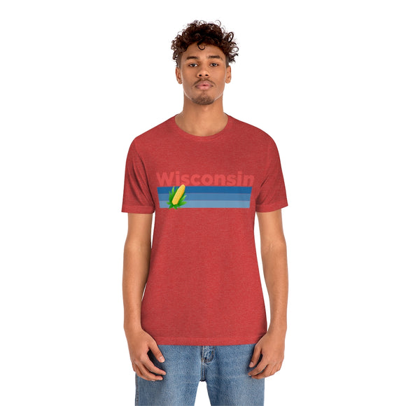 Wisconsin T-Shirt - Retro Corn Unisex Wisconsin Shirt