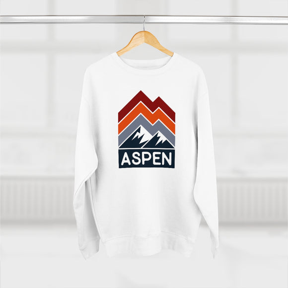 Premium Aspen Sweatshirt - Retro Unisex Premium Crewneck Aspen, Colorado Sweatshirt
