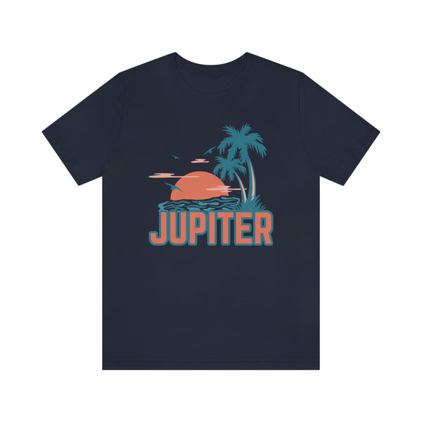Jupiter, Florida T-Shirt - Retro Palm Tree & Beach Unisex Jupiter Shirt