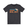 Big Sky, California T-Shirt - Retro Mountain Adult Unisex Big Sky T Shirt