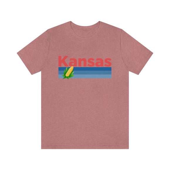 Kansas T-Shirt - Retro Corn Unisex Kansas Shirt