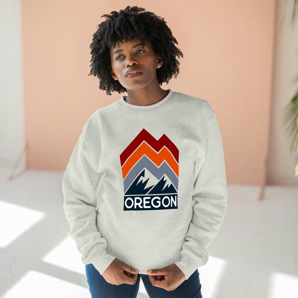 Premium Oregon Sweatshirt - Retro Unisex Premium Crewneck Oregon Sweatshirt