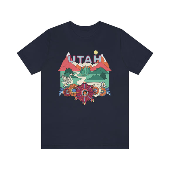 Utah Shirt, Utah Retro T-Shirt, Hippie Style Utah tee, Utah Mountain Shirt