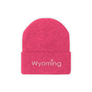 Wyoming Knit Beanie - Adult Embroidered Snowflake Wyoming Knit Hat-17