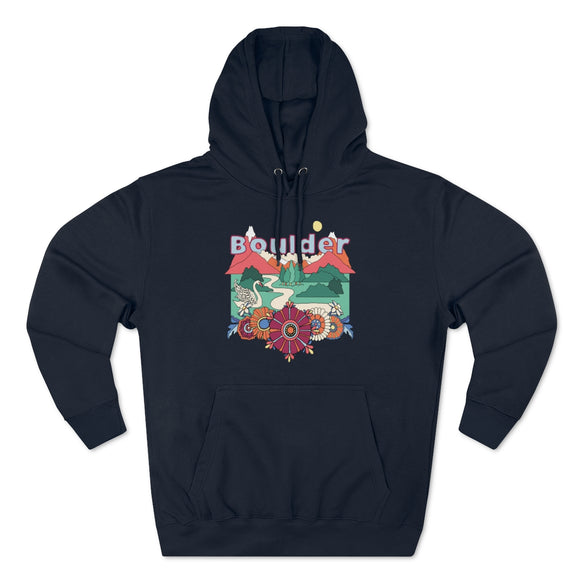 Premium Boulder, Colorado Hoodie - Boho Unisex Sweatshirt