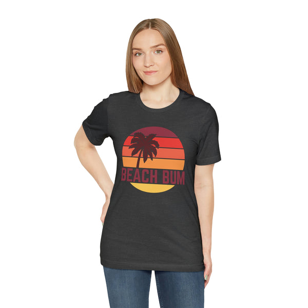 Beach Bum T-Shirt - Retro Palm Tree Unisex Beach Bum Shirt