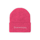 Snowmass, Colorado Knit Beanie - Adult Embroidered Snowflake Snowmass Knit Hat-17