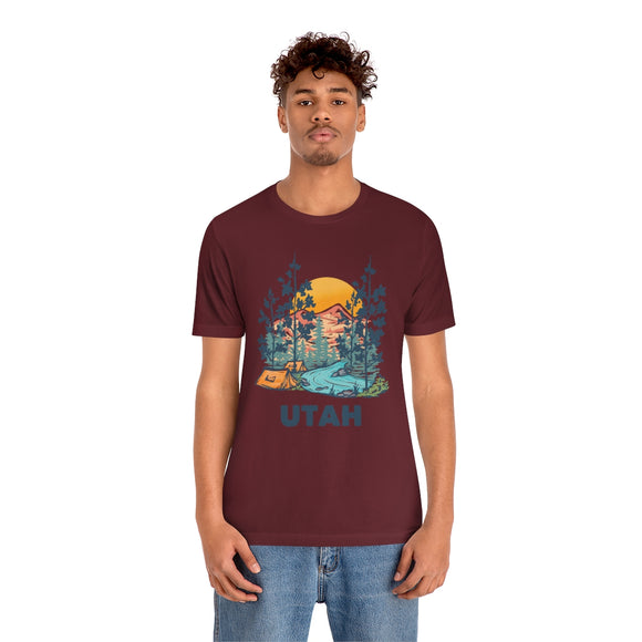 Utah T-Shirt - Mountain Illustration Unisex Utah Shirt