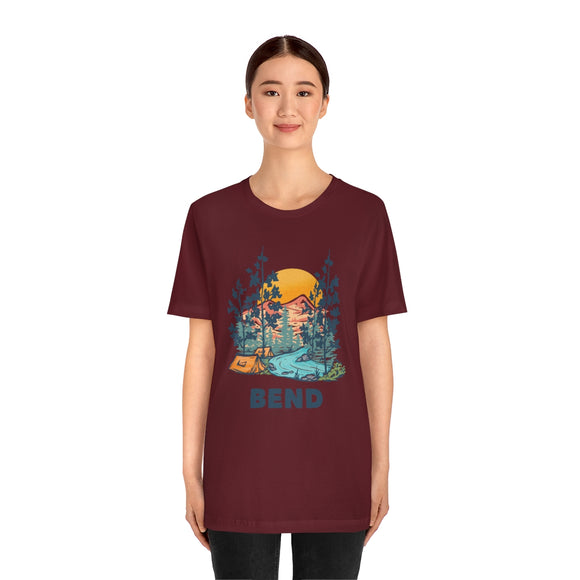 Bend, Oregon T-Shirt - Mountain Illustration Bend Washington Shirt