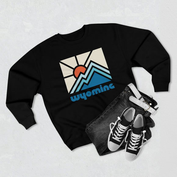 Premium Wyoming Crewneck Sweatshirt - Retro Unisex Sweatshirt