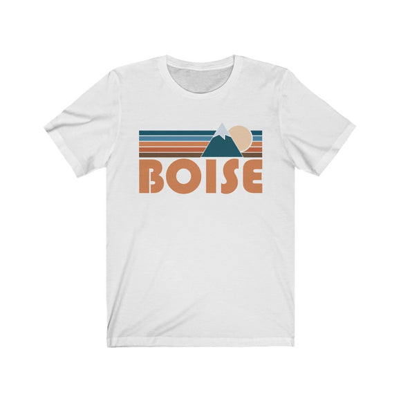 Boise, Idaho T-Shirt - Retro Mountain Adult Unisex Boise T Shirt