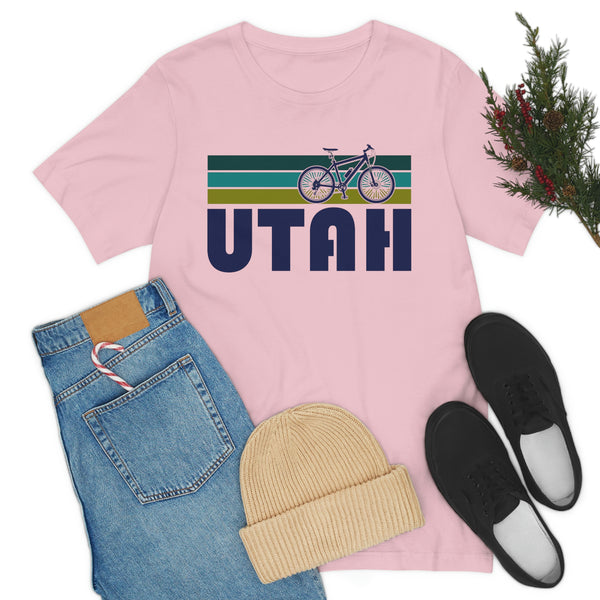 Utah T-Shirt - Retro Mountain Bike Adult Unisex Utah T Shirt