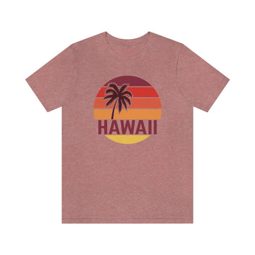 Buy heather-mauve Hawaii T-Shirt - Retro Palm Tree Unisex Hawaii Shirt