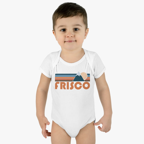 Frisco Baby Bodysuit - Retro Mountain Frisco, Colorado Baby Bodysuit