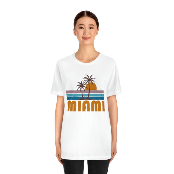 Miami, Florida T-Shirt - Retro Palm Tree Unisex Miami Shirt