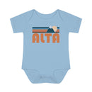 Alta Baby Bodysuit - Retro Mountain Alta, Utah Baby Bodysuit-1