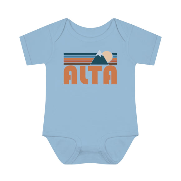Alta Baby Bodysuit - Retro Mountain Alta, Utah Baby Bodysuit