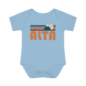 Alta Baby Bodysuit - Retro Mountain Alta, Utah Baby Bodysuit