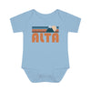 Alta Baby Bodysuit - Retro Mountain Alta, Utah Baby Bodysuit