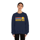 Jackson Hole, Wyoming Sweatshirt - Retro Sunrise Unisex-26