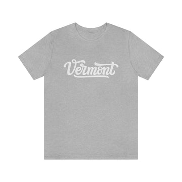 Buy athletic-heather Vermont T-Shirt - Hand Lettered Unisex Vermont Shirt