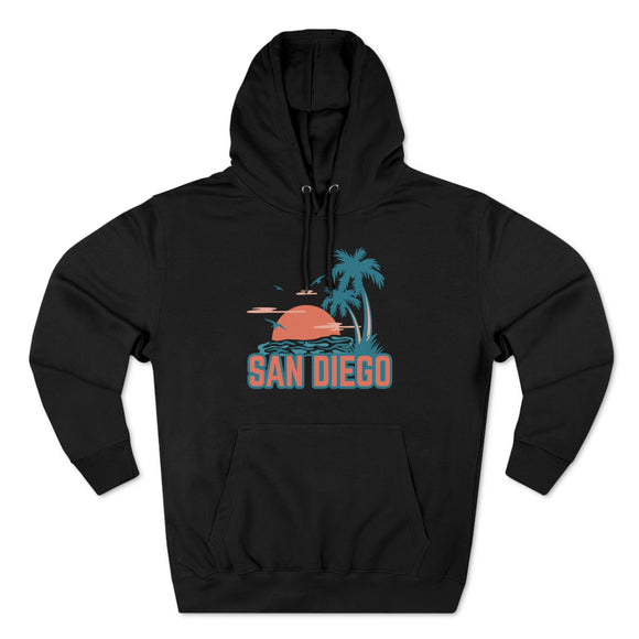 Premium San Diego, California Hoodie - Palm Tree Unisex Sweatshirt