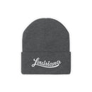 Louisiana Beanie - Adult Hand Lettered Embroidered Louisiana Knit Hat-1