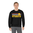 Atlanta, Georgia Crewneck Sweatshirt - Retro Sunset Unisex-12