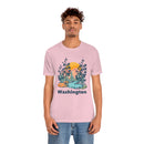 Washington T-Shirt - Mountain Illustration Unisex Washington Shirt-51