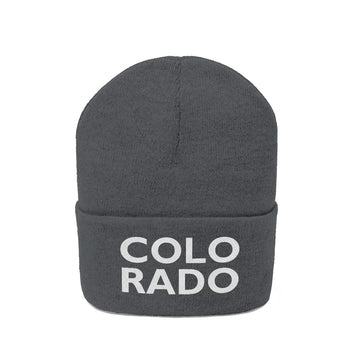 Colorado Beanie - Adult Embroidered Two Line Colorado Knit Hat - 0