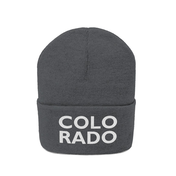 Colorado Beanie - Adult Embroidered Two Line Colorado Knit Hat