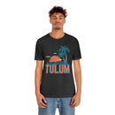 Tulum, Mexico T-Shirt - Retro Palm Tree & Beach Unisex Tulum Shirt-52