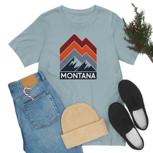 Montana T-Shirt - Retro Mountain Unisex Montana Shirt