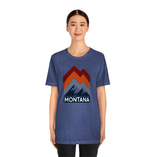 Montana T-Shirt - Retro Mountain Unisex Montana Shirt