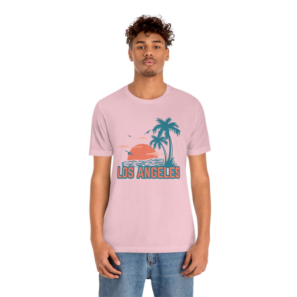 Los Angeles, California T-Shirt - Retro Palm Tree & Beach Unisex Los Angeles Shirt