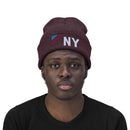 New York Beanie - Adult Embroidered Retro New York Knit Hat-19