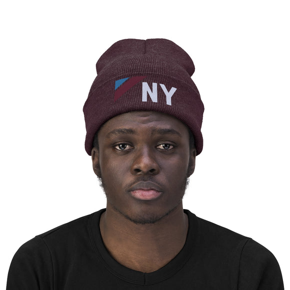 New York Beanie - Adult Embroidered Retro New York Knit Hat