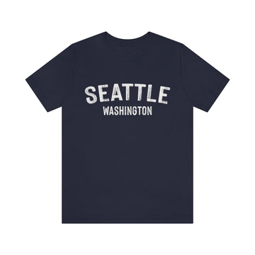Buy navy Seattle, Washington Shirt - Paint Text Unisex Seattle T-Shirt