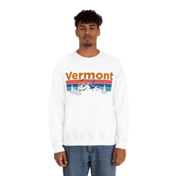 Vermont Sweatshirt - Mountain & Birds Unisex