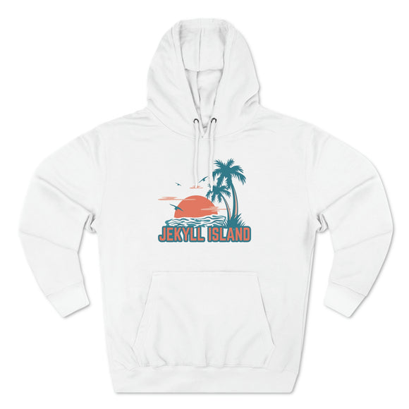 Premium Jekyll Island, Georgia Hoodie - Palm Tree Unisex Sweatshirt
