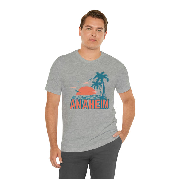 Anaheim, California T-Shirt - Retro Palm Tree & Beach Unisex Anaheim Shirt
