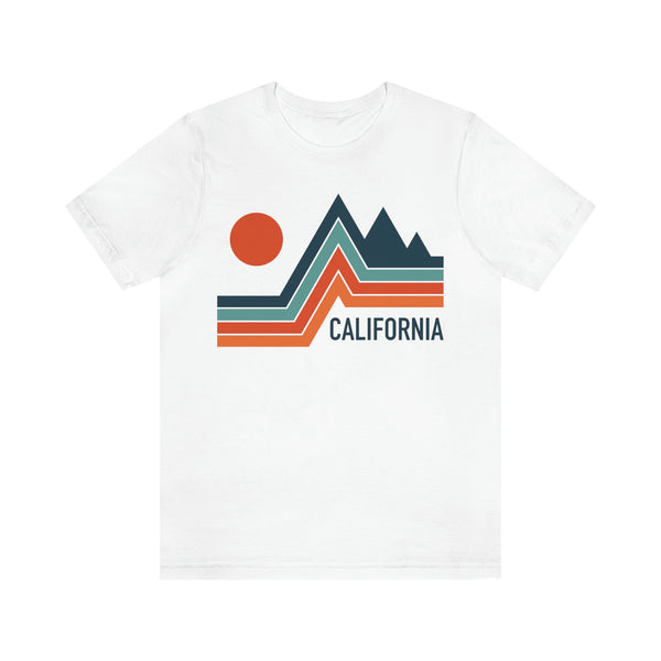 California T-Shirt - Retro Mountain Unisex California Shirt